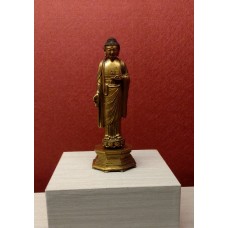 Amitabha Buddha, gilt bronze, swastika cross, four-point